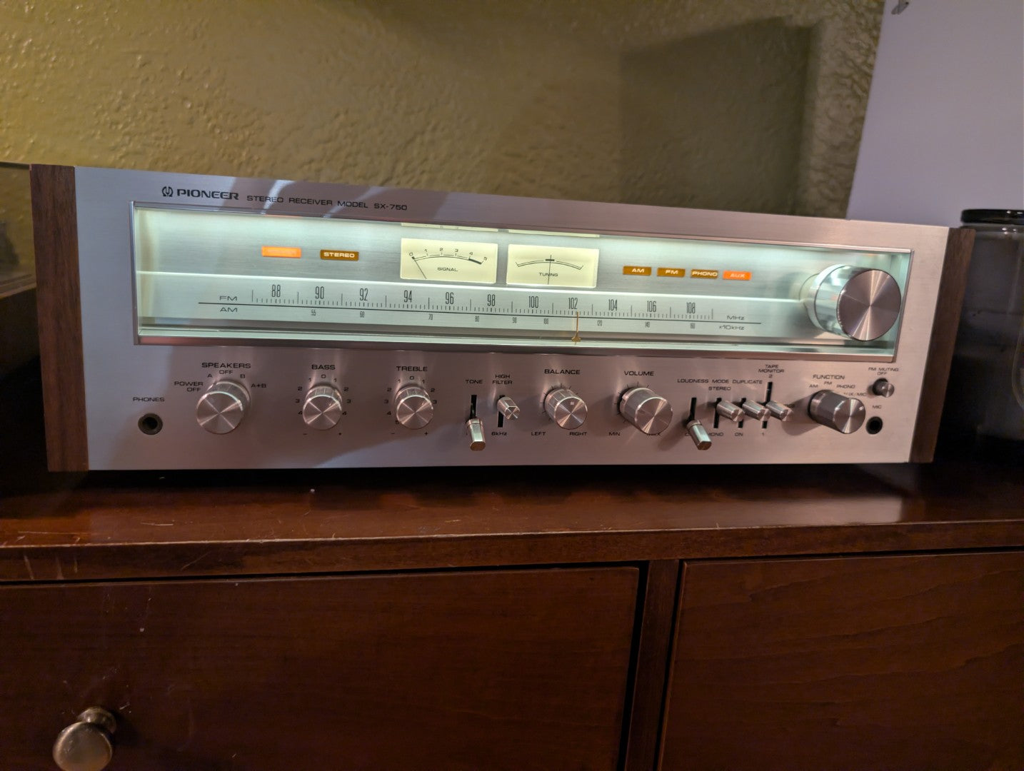 Pioneer SX-750 with Custom Case